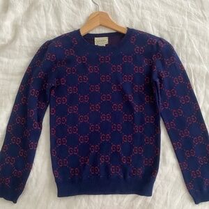 GUCCI GG Print Wool Sweater Boys Girls